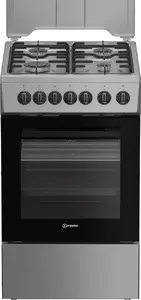 Indesit I5G5PMX cooker Freestanding cooker Electric/Gas Gas Stainless steel