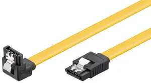 SATA data cable Goobay 6 Gbit/s 0.3 m with 90° clip, SATA 7-pin – 1 pc