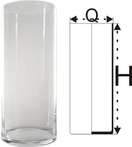 Candle holder cylinder Arkolat H25.5cm D10.5cm glass