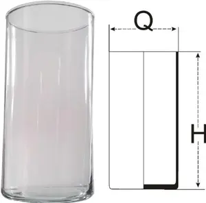 Glass Cylinder Vase Arkolat H30cm D10cm — decorative glass cylinder, 30×10 cm