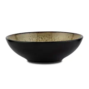Ceramic Bowl 18 cm, Nava SKYLAR — brown, 18 cm diameter
