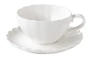 Porcelāna tējas krūze ar apakštasi EASY LIFE TASE 250 ml — porcelāns, tilpums 250 ml