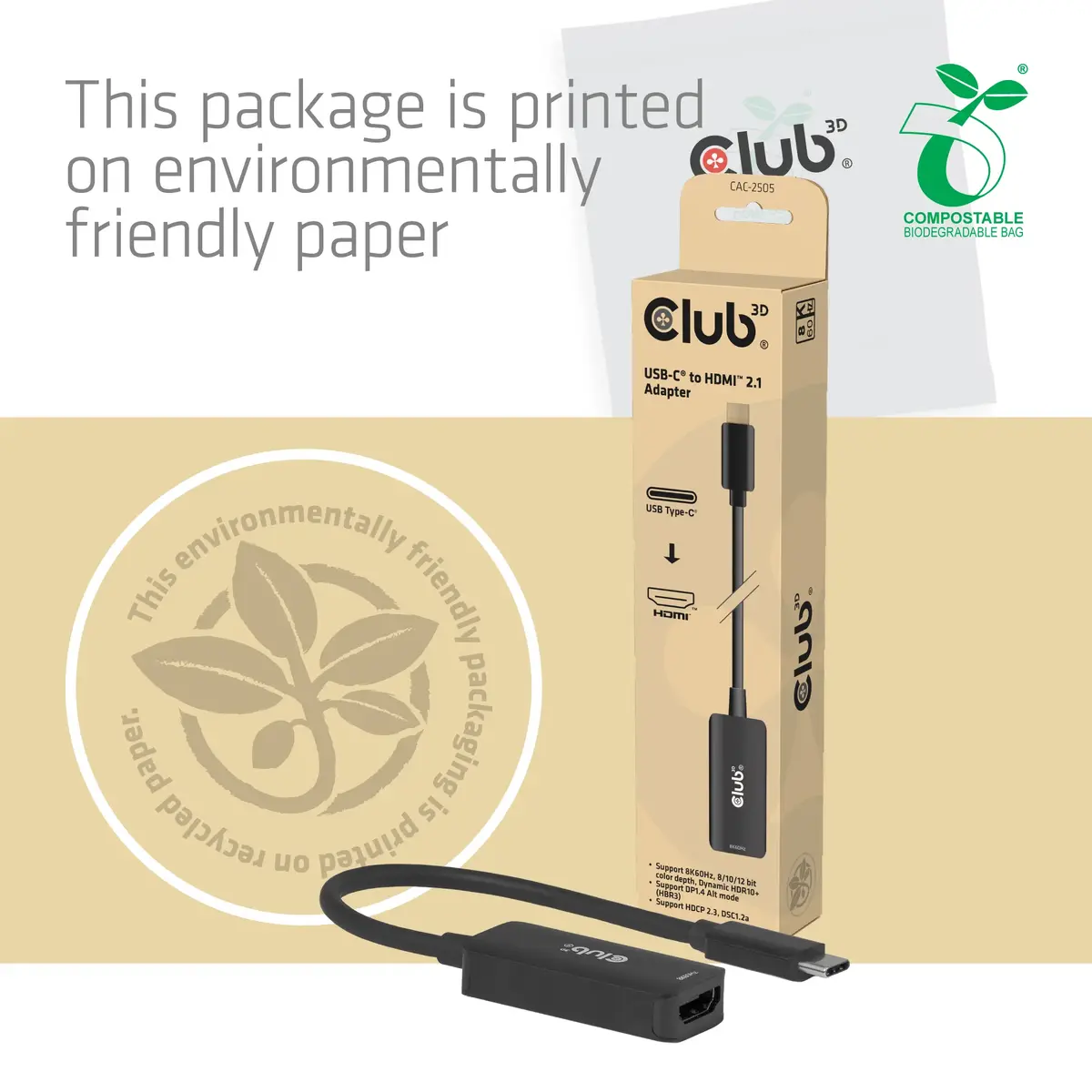 Club 3D USB-C на HDMI 2.1 адаптер CAC-2505 Photo 8