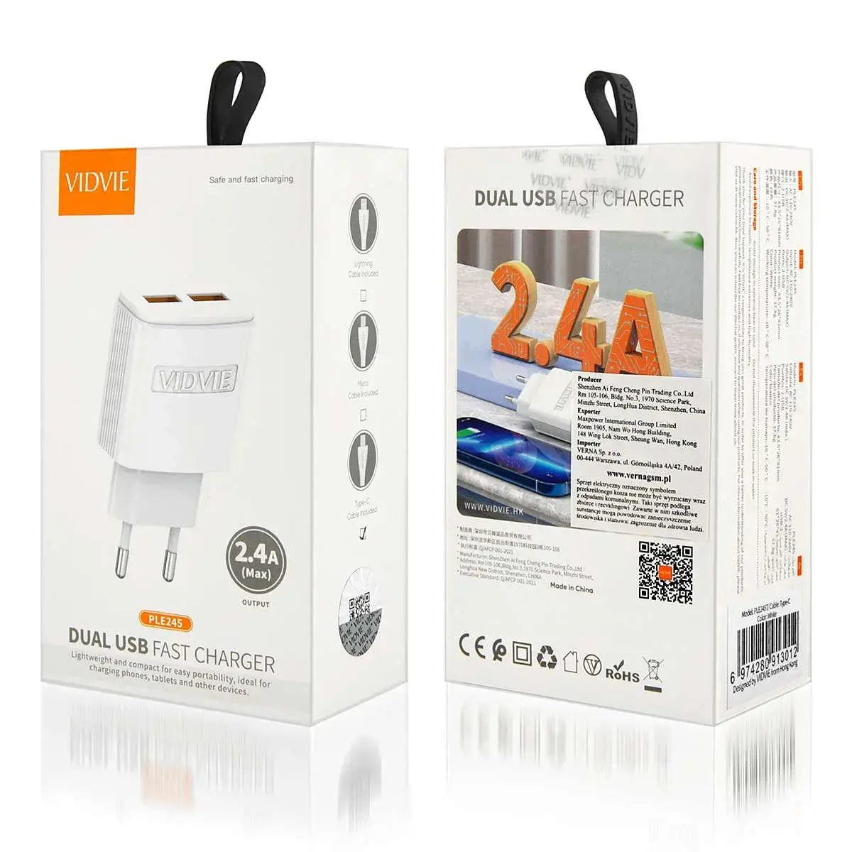 INNE VIDVIE PLE245C Universal Indoor AC Charger Photo 9