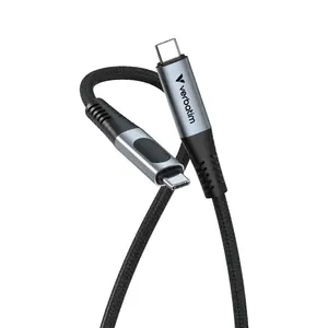 USB‑C to USB‑C kabelis Neutralle Sync & Charge USB4 Gen 2x2 40 Gbps 240W 1,2 m (melns)
