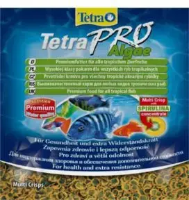 Корм для рыб Tetra TetraPro Algae 12 г саше — водорослевый корм для тропических и морских рыб