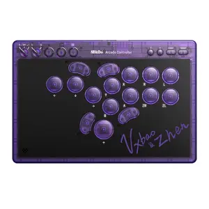 Wired Arcade Controller 8Bitdo RET00917 — compatible with PC and Nintendo Switch, purple