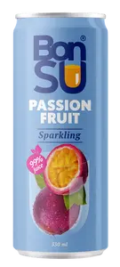 Carbonated Passion Fruit Juice Drink BonSU 330 ml bottle
