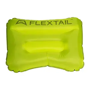 Надувная подушка Flextail Tiny Pillow (зелёная) — компактная дорожная подушка, лёгкая, портативная