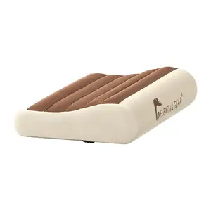 Надувная дорожная подушка Flextail Zero Pillow (коричневая) – компактная легкая подушка для путешествий и кемпинга