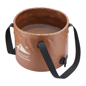 Складное ведро Flextail Flex Bucket 20 л (коричневое)