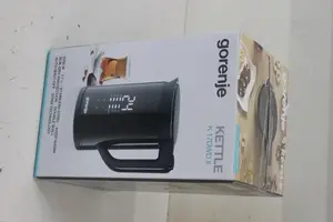 Electric kettle Gorenje K17DWDII — 2200 W, 1.7 L, stainless steel, 360° rotational base, black