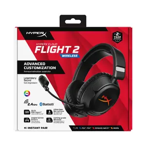 Беспроводная игровая гарнитура KINGSTON HyperX Cloud Flight 2 — USB-C и Bluetooth, черная