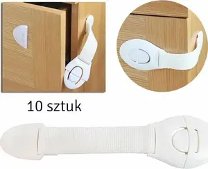 Child Safety Drawer Locks Aptel AG442B set of 10 – adhesive/strap protection for drawers and cabinets