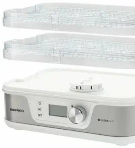 Pārtikas žāvētājs DAEWOO DD 500S, 400 W, 5 paplātes, digitālais displejs, taimeris