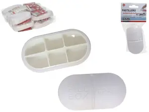 Zāļu kastīte Gerimport kapsulu 3 nodalījumi 10×5×3 cm Gerimport 8445393196404