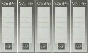 Vaupe VAPE0387 cardboard label 26 x 152 mm for filing and identification, pack 25