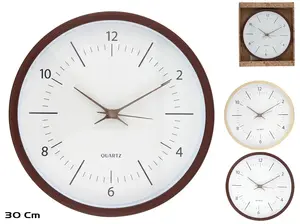 Настенные часы Decorlife 30 x 30 x 4 см, эффект дерева, циферблат 30 см