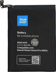 Аккумулятор для Xiaomi Redmi Note 9 Pro BN52 5020 мА·ч Li‑Ion — Blue Star