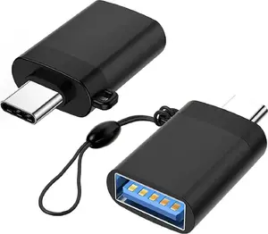 USB adapter ATL AK56 — USB-A (female) to USB-C (male), black