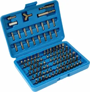 Set of screwdriver bits and bit holders Silver 100-piece (MPN 10626)
