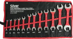 Open-end Wrenches Silver set 12 pcs double-sided 6–32 mm
