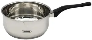 Кастрюля Akuvox Rosberg R51210E20K, 20 см, 2.9 л, нержавеющая сталь, бакелитовая ручка