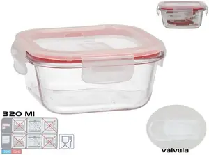 Контейнер для еды Mentor квадратный 320 мл, 5,5 x 12 x 12 см, KITCHEN&GO