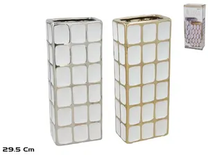 Керамическая ваза Decorlife 12 x 7.5 x 29.5 см, 2 варианта