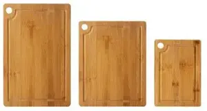 Cutting Board Set Lumarko Rosberg 55R51635D3 — bamboo, 3-piece, reversible