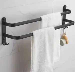 Bathroom towel rail Aptel AG988 steel loft style 60×11 cm matte black