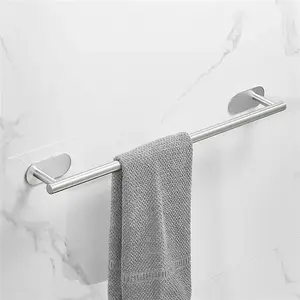Aptel Stalowy UCHWYT na Ręcznik Ścierkę Naścienny 40cm srebrny AG945