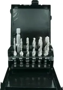 Thread Tapping Drill Bit Set Silver 7-piece M3–M10 model 11535