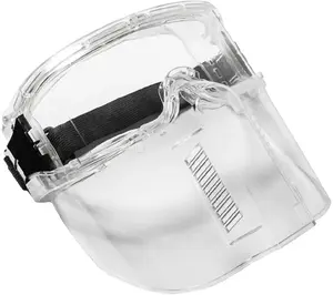 Protective face shield with integrated safety glasses, MILWAUKEE model 11998, silver finish