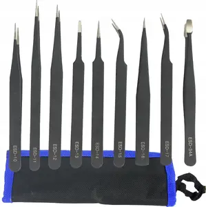 Precision Tweezers Set Fiskars 9 pcs – assorted fine-tip tweezers for crafts and detailing