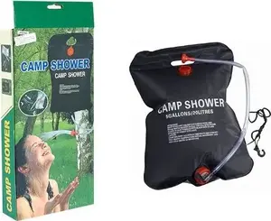 Camping Hanging Shower 20L Alpinestars 2654 — portable solar-heated shower bag, hanging hook