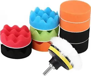 Polishing Kit Aptel AG671A — 12-piece set with foam and wool pads, backing plate