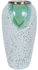 Decorlife vāze modelis 8445393372778, dekoratīvā stikla vāze, 2 veidi (30 x 14,5 x 7,5 cm)