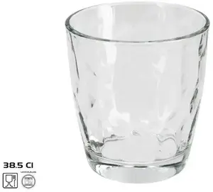 Glass cup Allesken 350 ml – 11.5 x 9 x 9 cm, kitchen drinking glass