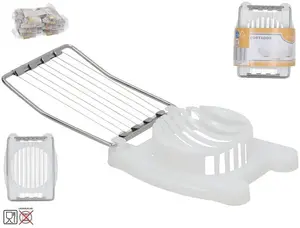 Egg cutter Springos KITCHEN&GO 3-blade white — cutting sizes 3×10 mm and 3×8 mm, dimensions 2 cm