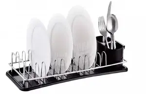 Dish drainer Green Cell Rosberg 555R53000M, chrome finish, 41.5×17.5×9.5 cm