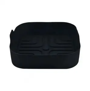 Aptel silicone insert for AirFryer Rosberg R51980SS, dimensions 20.5×20.5×5.5 cm, black