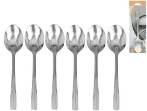 Kitchen spoon set Lumarko 6 pcs, 19.5 x 4.5 cm, stainless steel/food-safe materials