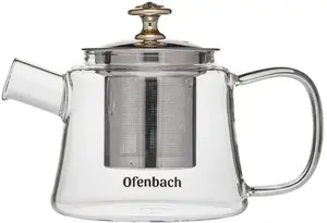 Tea Infuser Jug Ofenbach 100617L, 1100 ml glass pitcher with built-in infuser