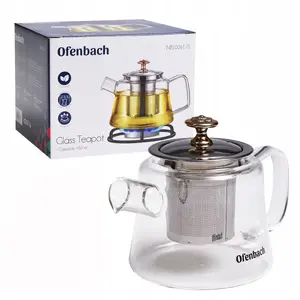 Чайная инфузия бутылка Ofenbach 480 мл модель 100617S, стеклянная бутылка с встроенным фильтром для заварки