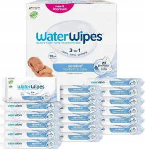 Mitrās salvetes Bobini WATERWIPES 3in1 Sensitive+ Newborn & Baby, 18 iepakojumi x 60 gab.