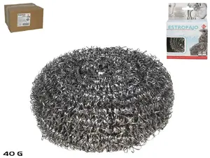 Gerimport metal scouring sponge 40 g — abrasive cleaning pad 40 x 100 x 100 cm