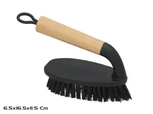 Cleaning Brush Gerimport model 8445393591377, size 16.5 x 6.5 x 11.5 cm, black