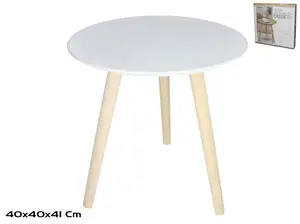Деревянный приставной стол Decorlife 40 x 41 см белый