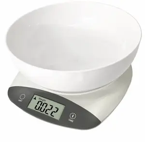 Kitchen scale Acer Rosberg R51651Q 5 kg capacity with bowl, LED display, battery-powered (model 5R51651QGY)